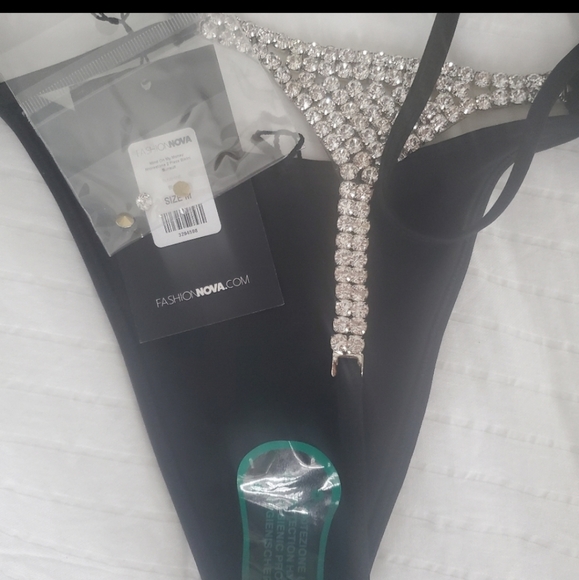 Mind on My Money Rhinestone 2 Piece Bikini - Picture 3 of 4